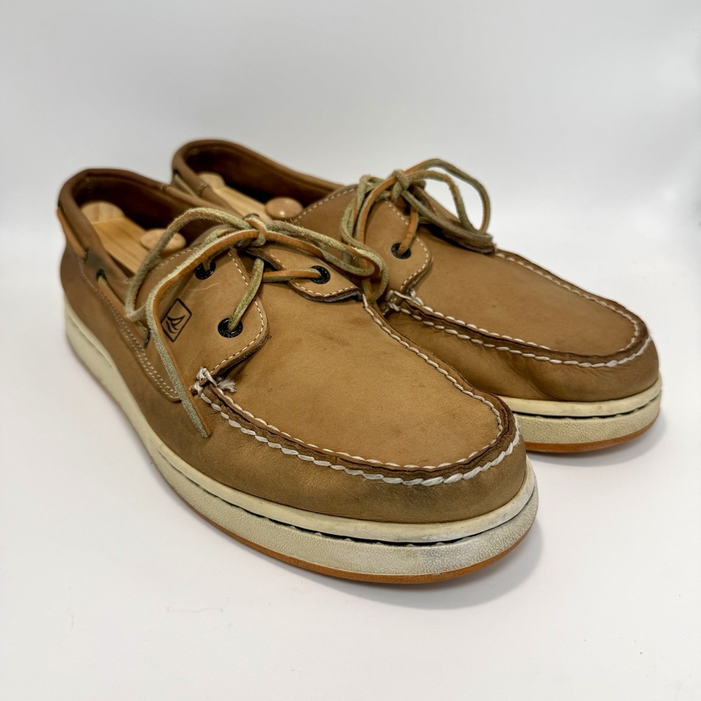 Sperry Top-Sider Cup Collection Tan Leather Boat Shoes Mens 13M 0657973
